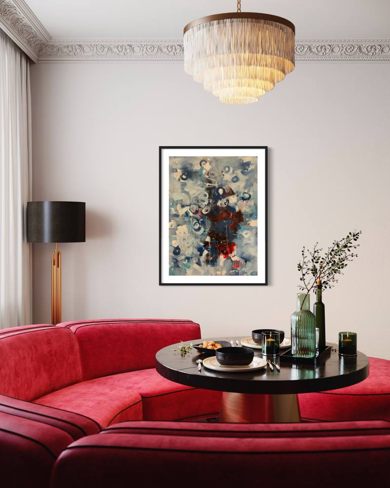 Original Abstract Expressionism Abstract Painting by Rodrigue Semabia