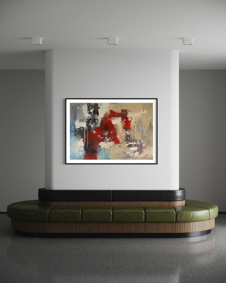 Original Abstract Expressionism Abstract Painting by Rodrigue Semabia