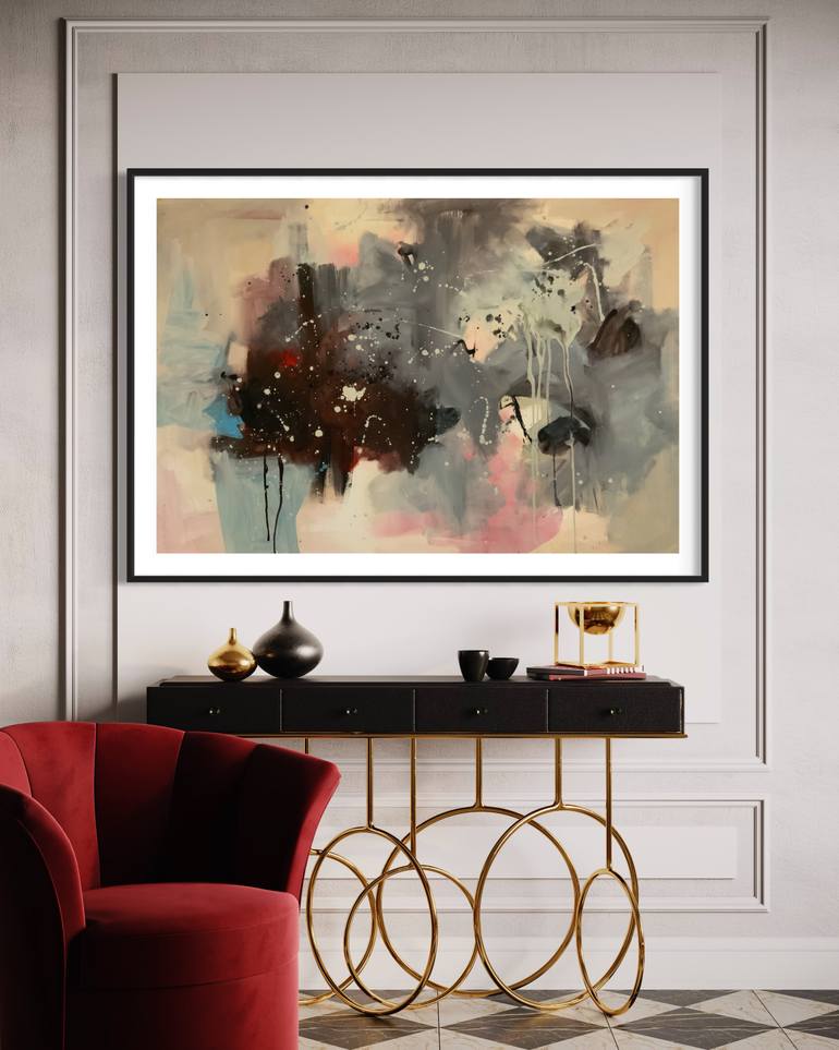 Original Abstract Expressionism Abstract Painting by Rodrigue Semabia