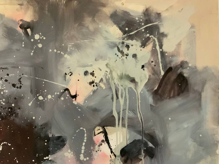 Original Abstract Expressionism Abstract Painting by Rodrigue Semabia