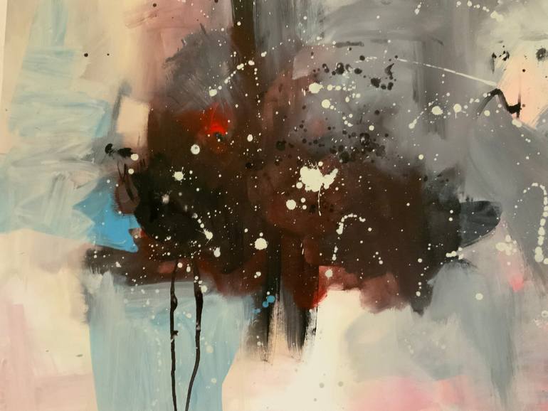 Original Abstract Expressionism Abstract Painting by Rodrigue Semabia