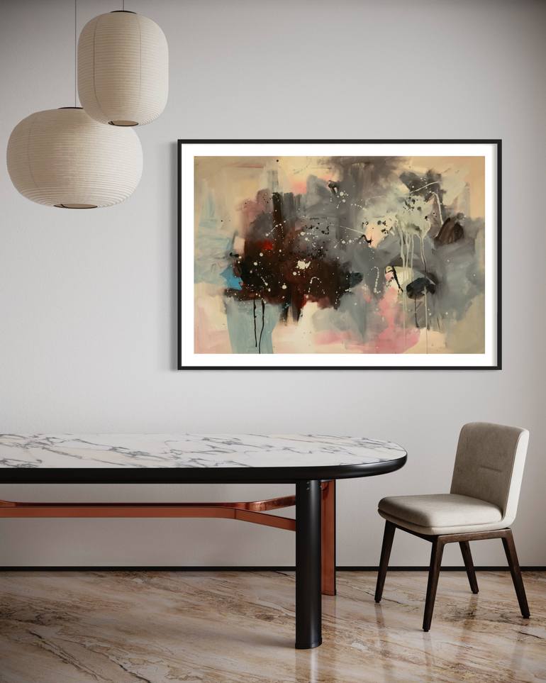 Original Abstract Expressionism Abstract Painting by Rodrigue Semabia