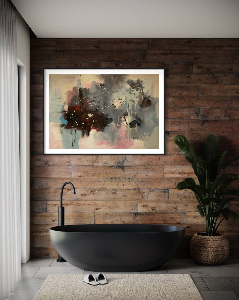 Original Abstract Expressionism Abstract Painting by Rodrigue Semabia