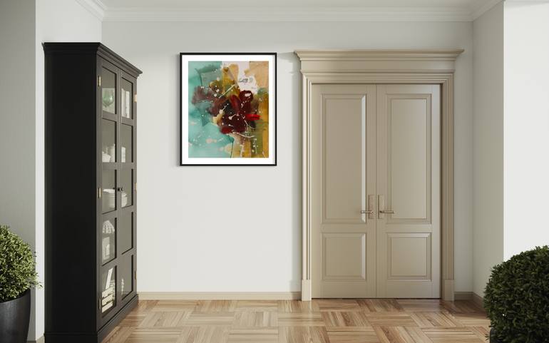 Original Abstract Expressionism Abstract Painting by Rodrigue Semabia