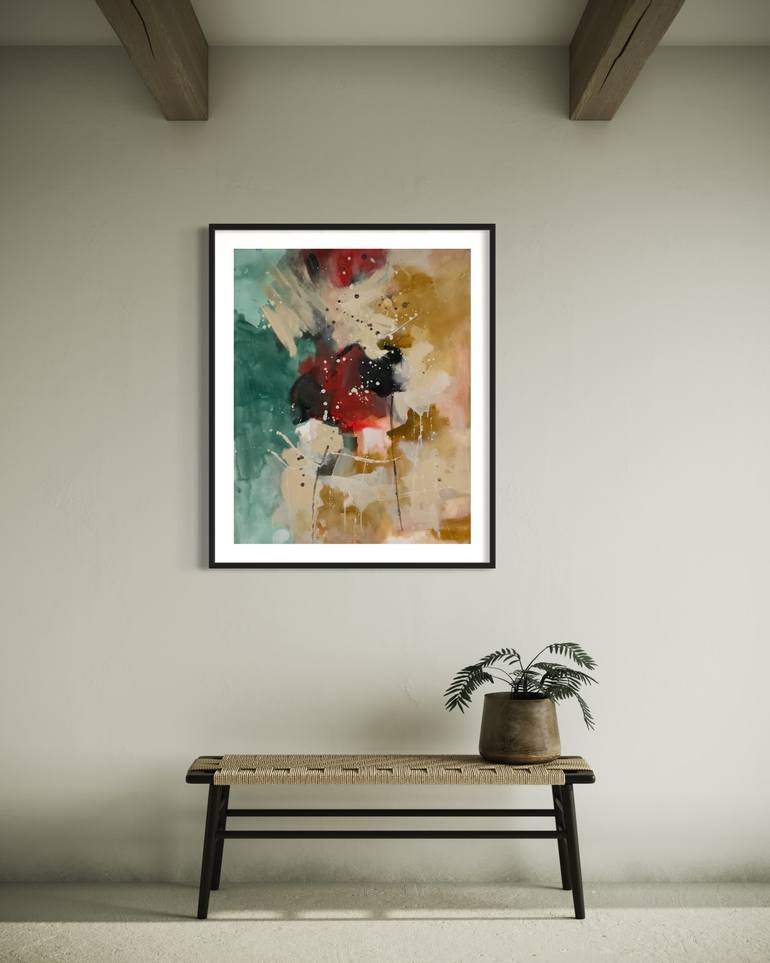 Original Abstract Expressionism Abstract Painting by Rodrigue Semabia