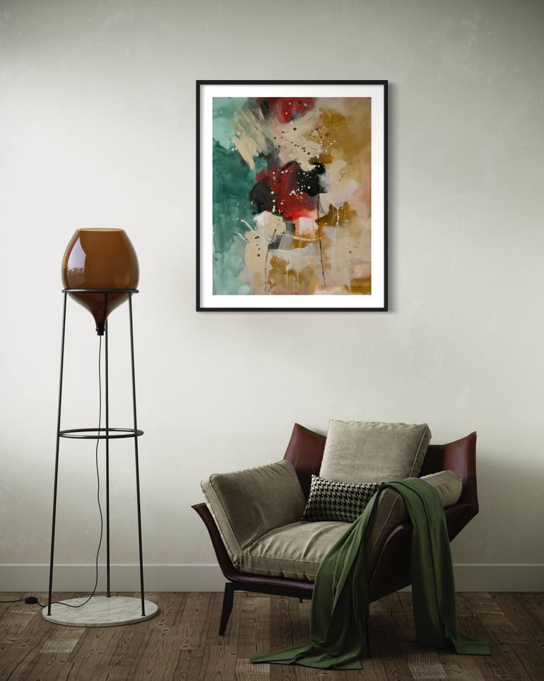 Original Abstract Expressionism Abstract Painting by Rodrigue Semabia