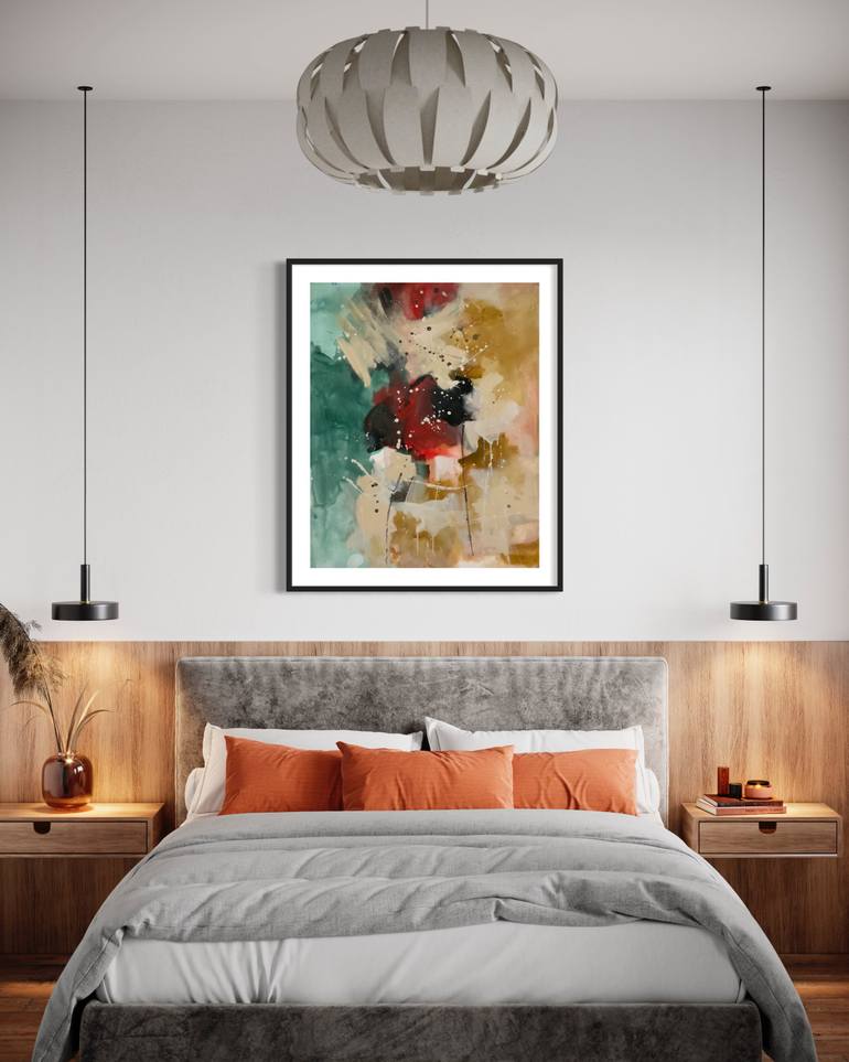 Original Abstract Expressionism Abstract Painting by Rodrigue Semabia