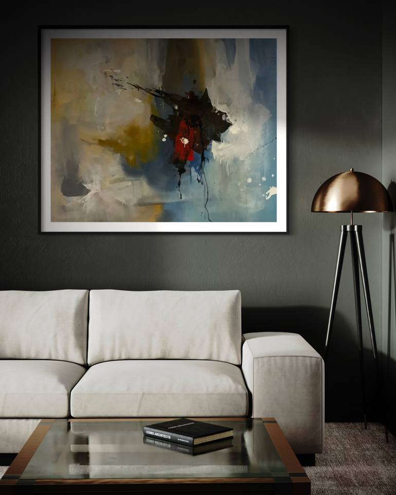 Original Abstract Expressionism Abstract Painting by Rodrigue Semabia