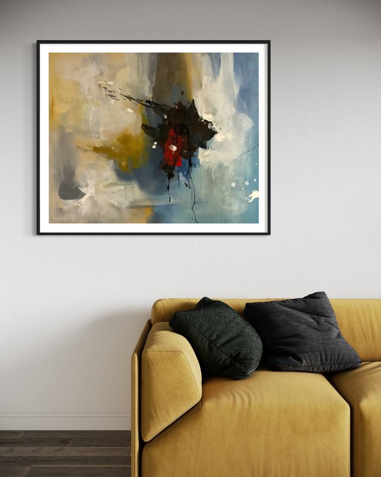 Original Abstract Expressionism Abstract Painting by Rodrigue Semabia