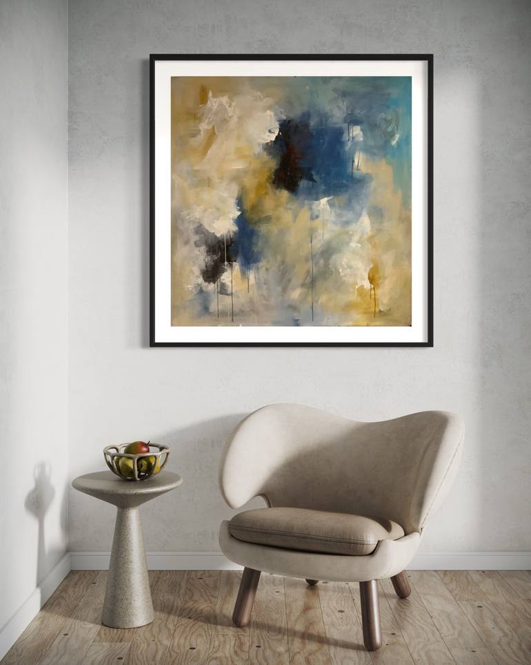 Original Abstract Expressionism Abstract Painting by Rodrigue Semabia