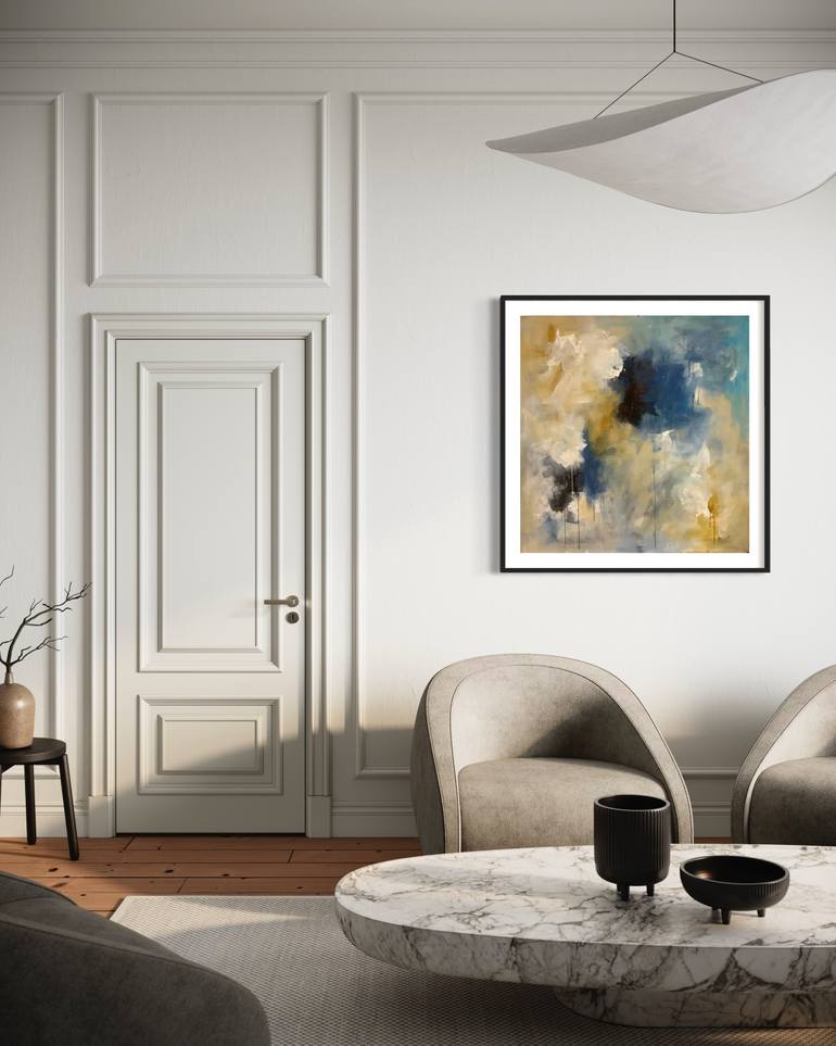 Original Abstract Expressionism Abstract Painting by Rodrigue Semabia