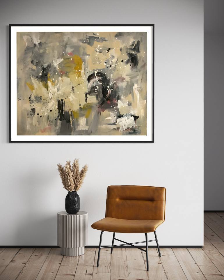 Original Abstract Expressionism Abstract Painting by Rodrigue Semabia