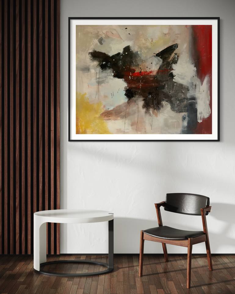 Original Abstract Expressionism Abstract Painting by Rodrigue Semabia