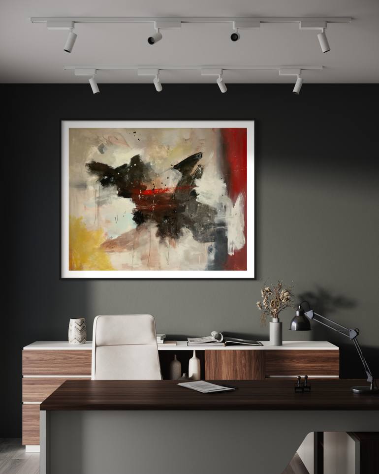 Original Abstract Expressionism Abstract Painting by Rodrigue Semabia
