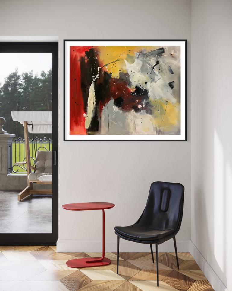 Original Abstract Expressionism Abstract Painting by Rodrigue Semabia