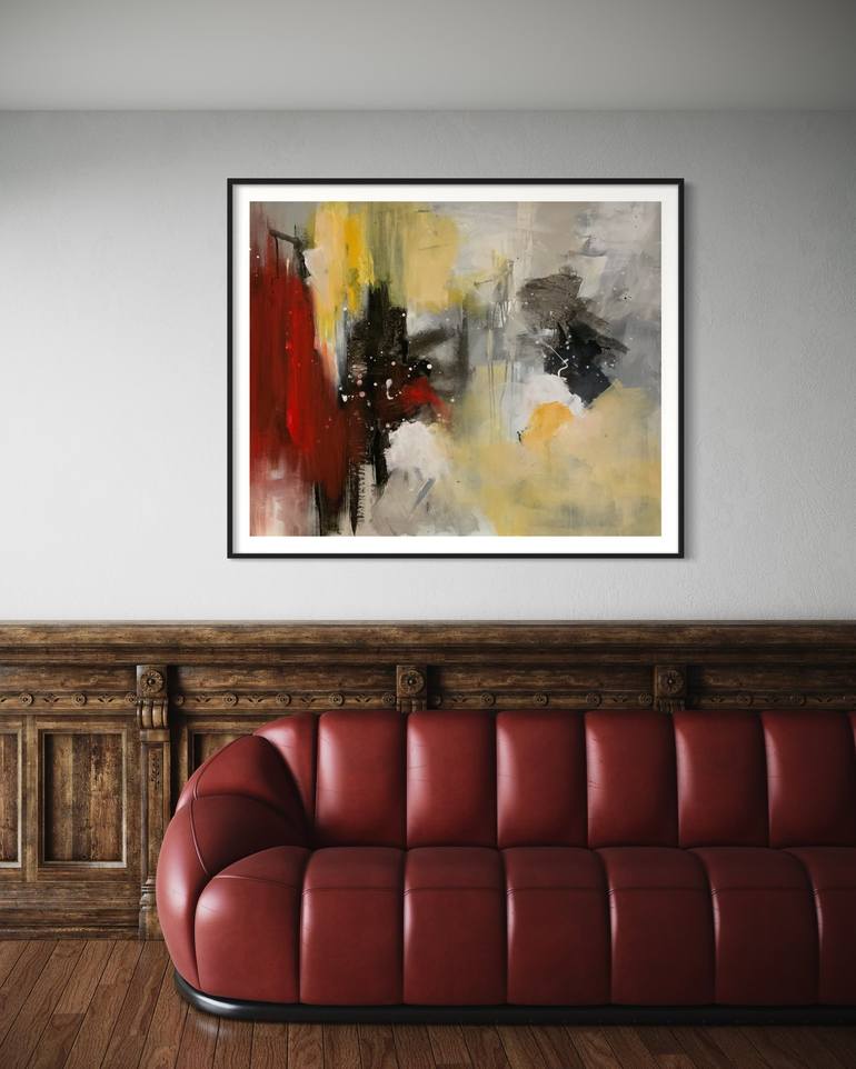 Original Abstract Expressionism Abstract Painting by Rodrigue Semabia