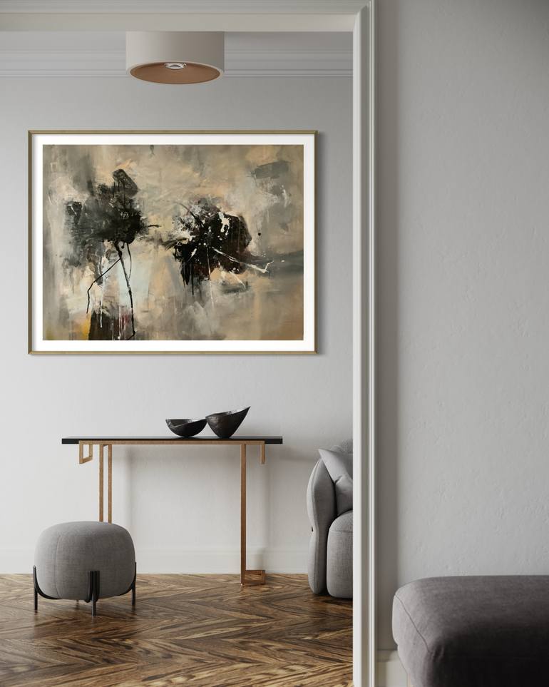 Original Abstract Expressionism Abstract Painting by Rodrigue Semabia