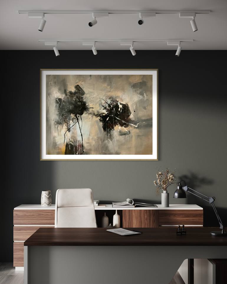 Original Abstract Expressionism Abstract Painting by Rodrigue Semabia