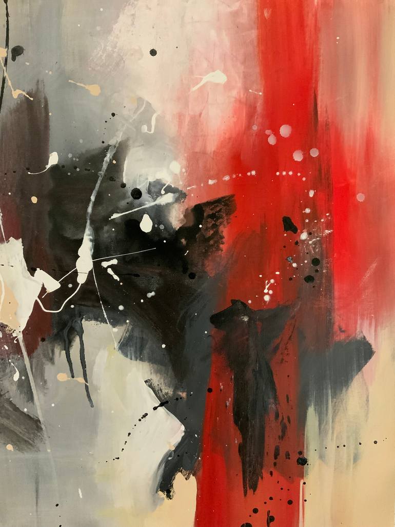 Original Abstract Expressionism Abstract Painting by Rodrigue Semabia
