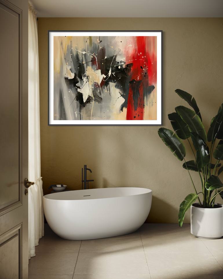 Original Abstract Expressionism Abstract Painting by Rodrigue Semabia