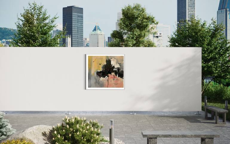 Original Abstract Expressionism Abstract Painting by Rodrigue Semabia