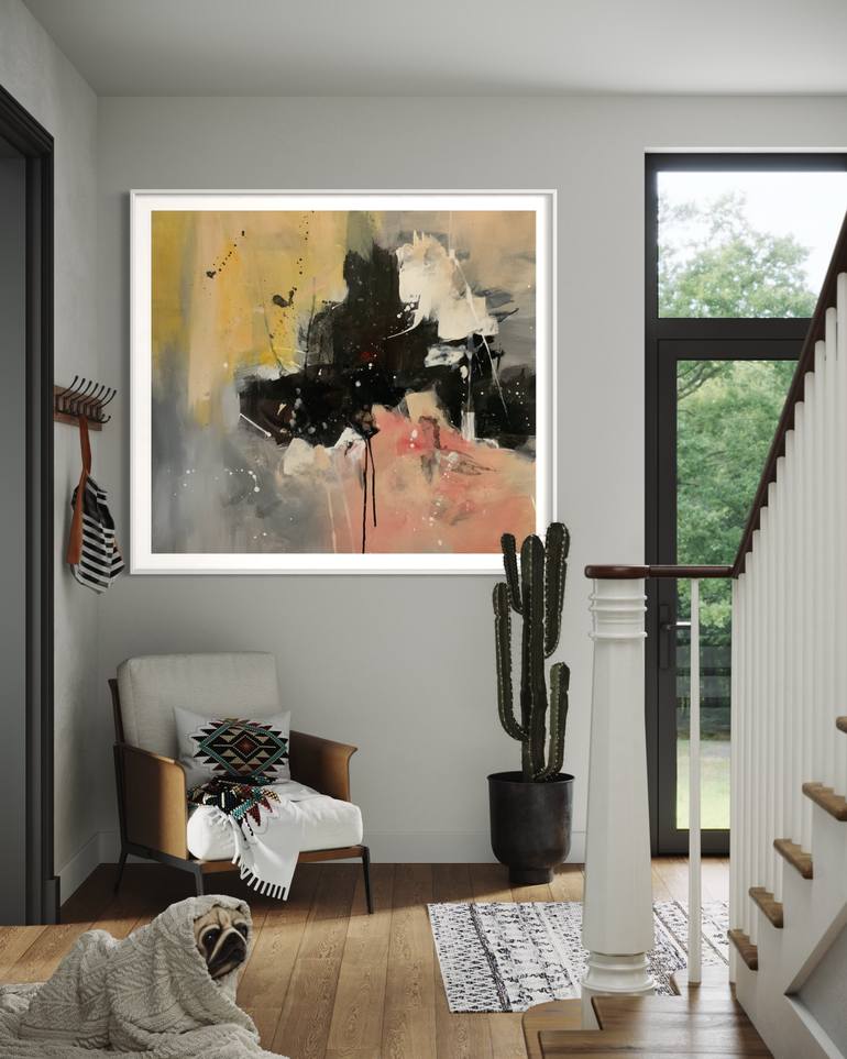 Original Abstract Expressionism Abstract Painting by Rodrigue Semabia