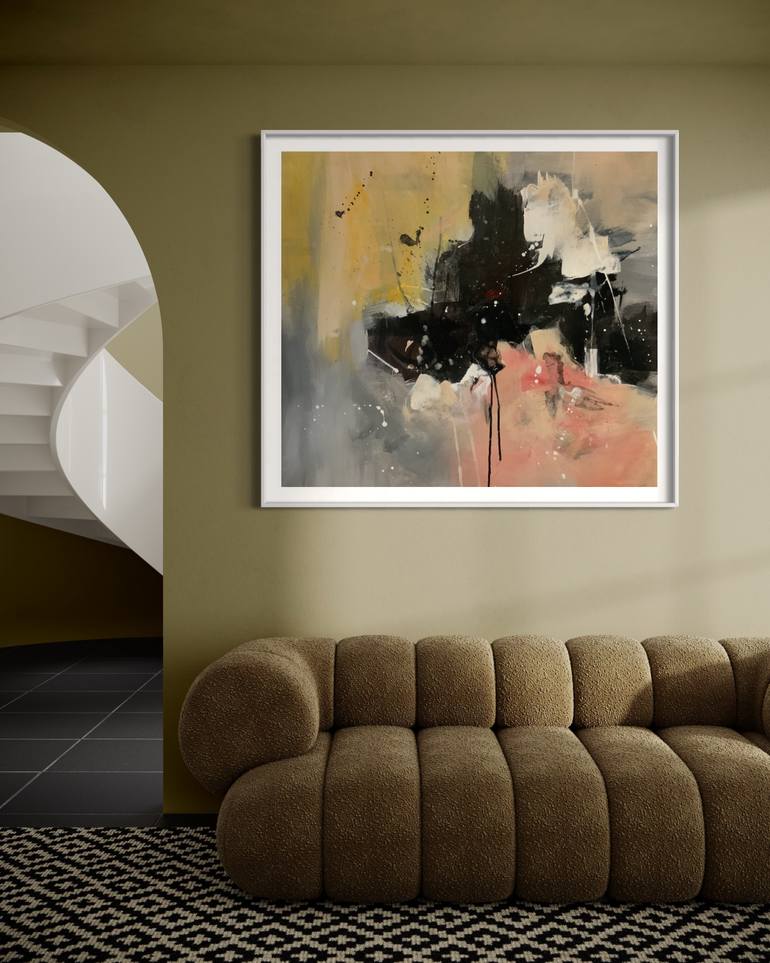 Original Abstract Expressionism Abstract Painting by Rodrigue Semabia