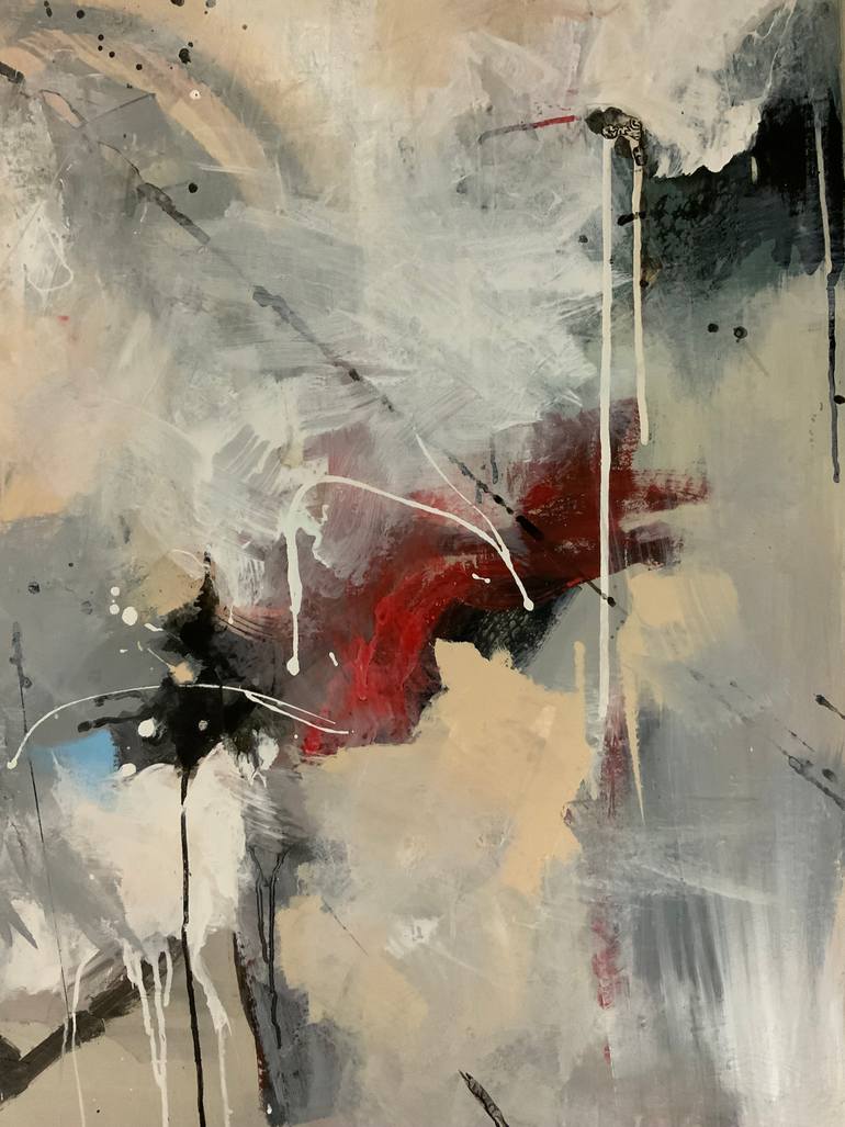 Original Abstract Expressionism Abstract Painting by Rodrigue Semabia