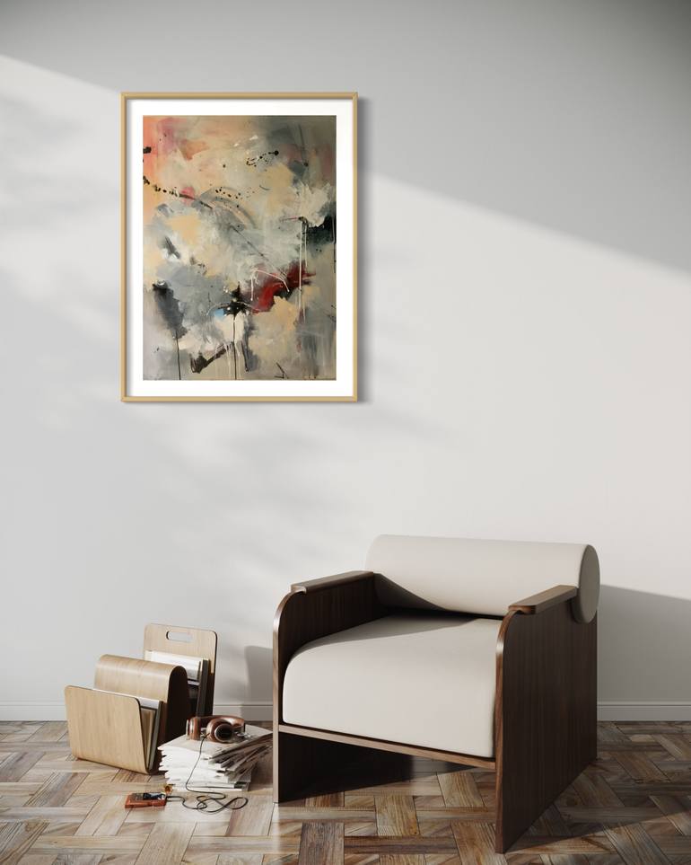 Original Abstract Expressionism Abstract Painting by Rodrigue Semabia