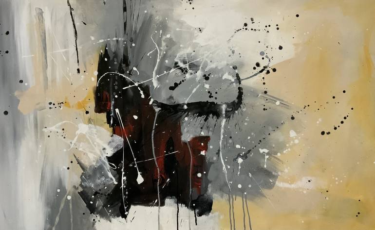 Original Abstract Expressionism Abstract Paintings by Rodrigue Semabia