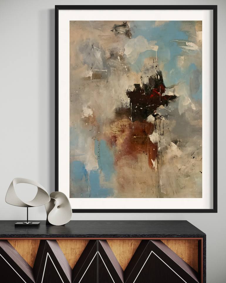 Original Abstract Expressionism Abstract Painting by Rodrigue Semabia