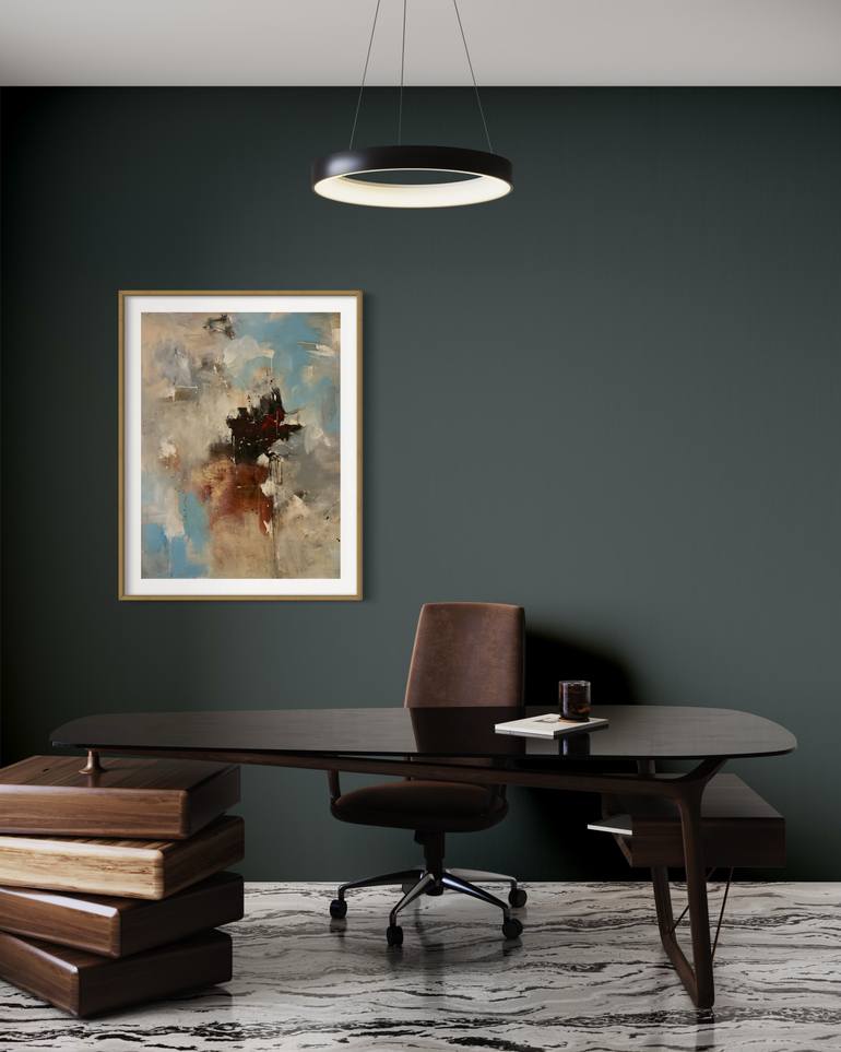 Original Abstract Expressionism Abstract Painting by Rodrigue Semabia