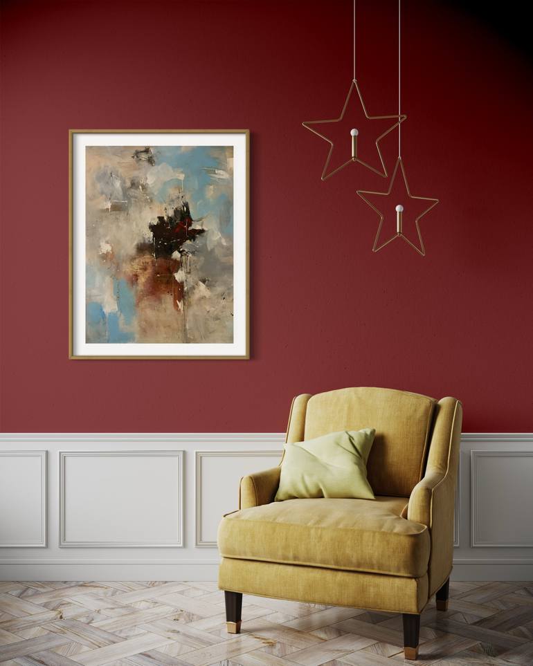 Original Abstract Expressionism Abstract Painting by Rodrigue Semabia