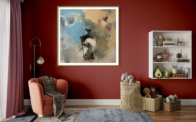 Original Abstract Expressionism Abstract Painting by Rodrigue Semabia