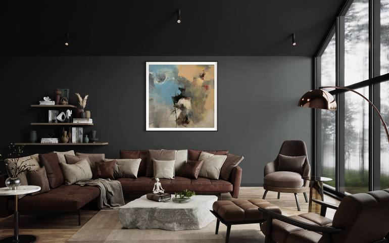 Original Abstract Expressionism Abstract Painting by Rodrigue Semabia