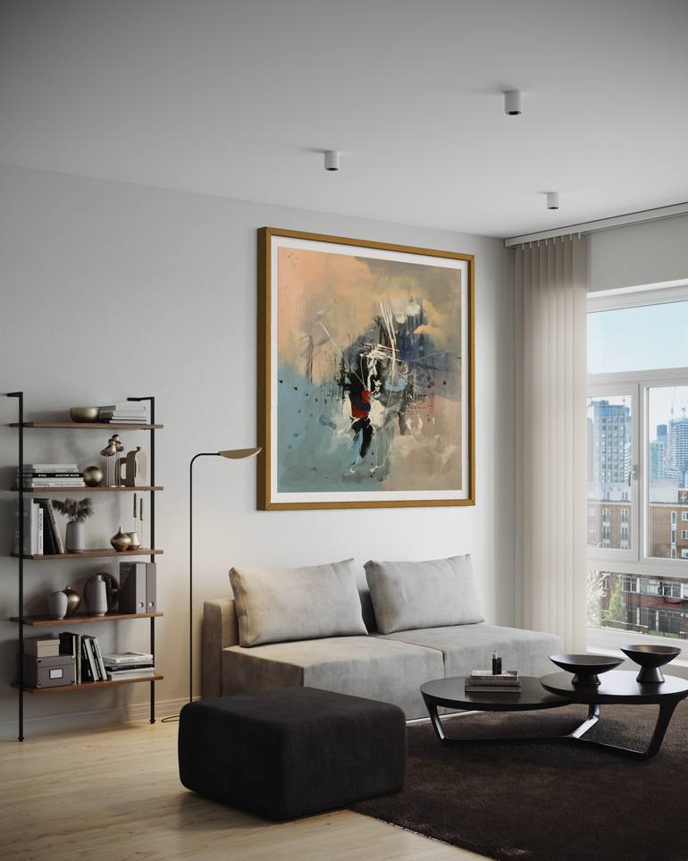 Original Abstract Expressionism Abstract Painting by Rodrigue Semabia