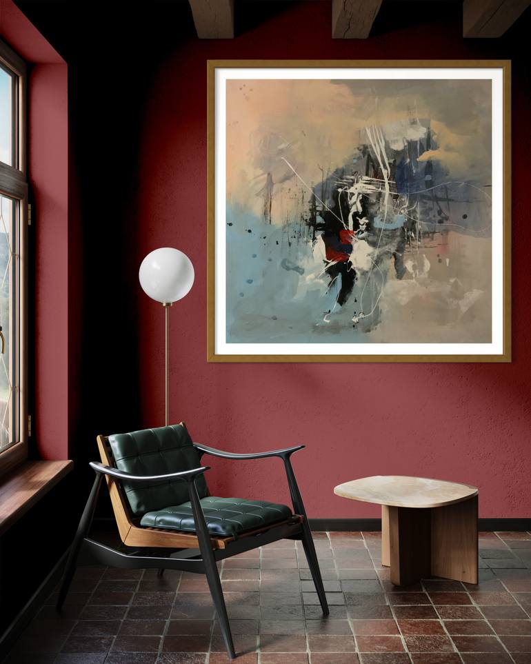 Original Abstract Expressionism Abstract Painting by Rodrigue Semabia