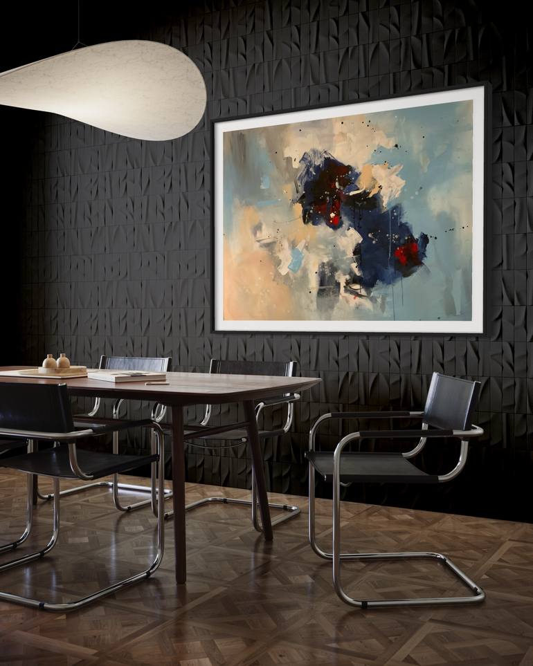 Original Abstract Expressionism Abstract Painting by Rodrigue Semabia