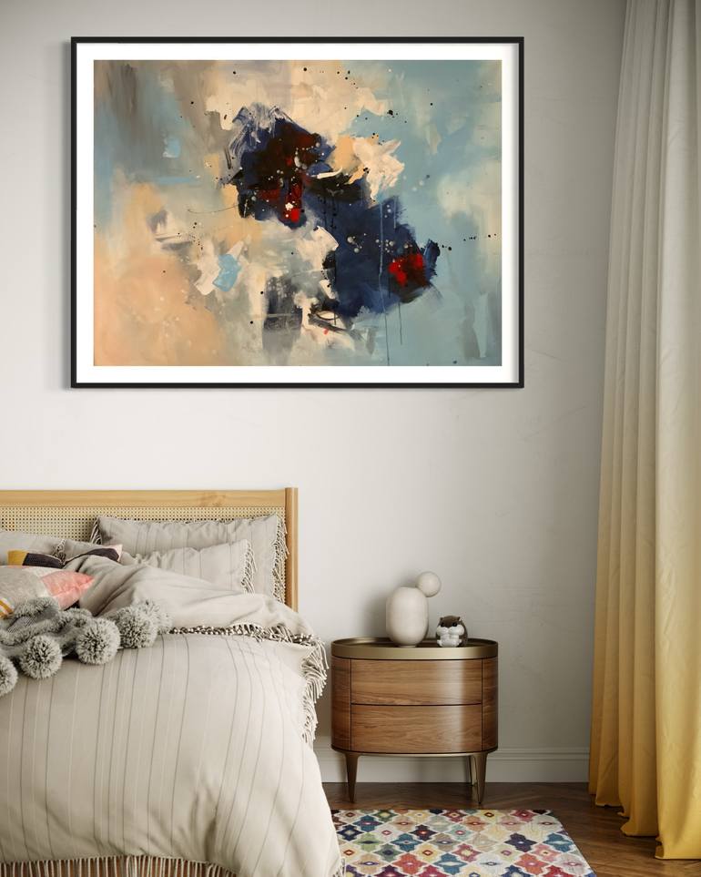 Original Abstract Expressionism Abstract Painting by Rodrigue Semabia