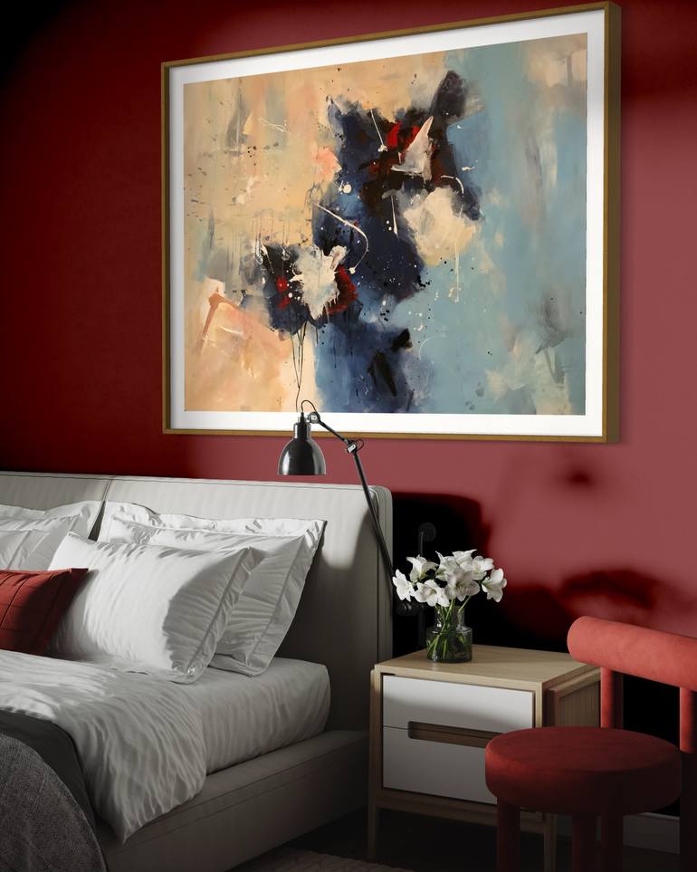 Original Abstract Expressionism Abstract Painting by Rodrigue Semabia