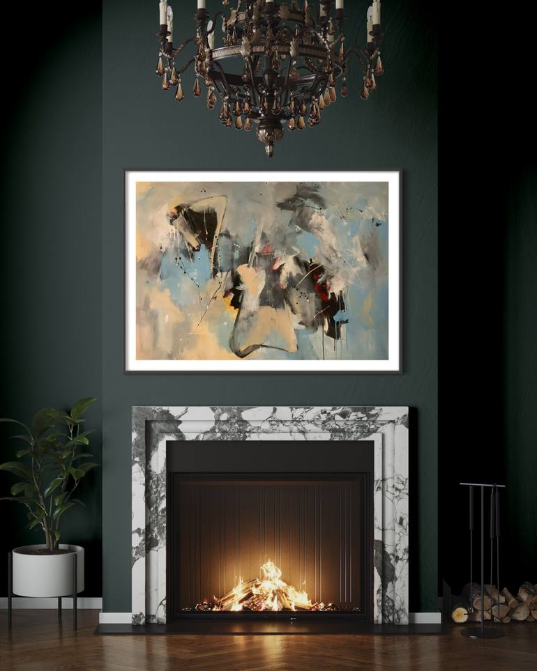 Original Abstract Expressionism Abstract Painting by Rodrigue Semabia