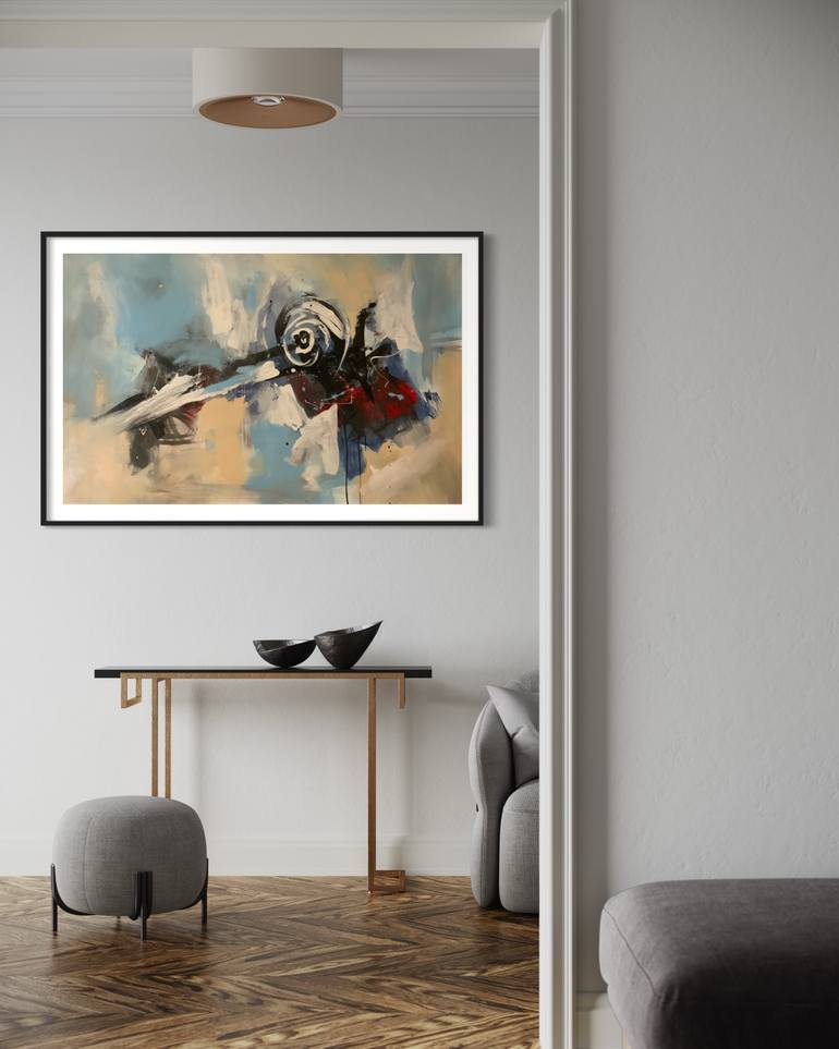 Original Abstract Expressionism Abstract Painting by Rodrigue Semabia