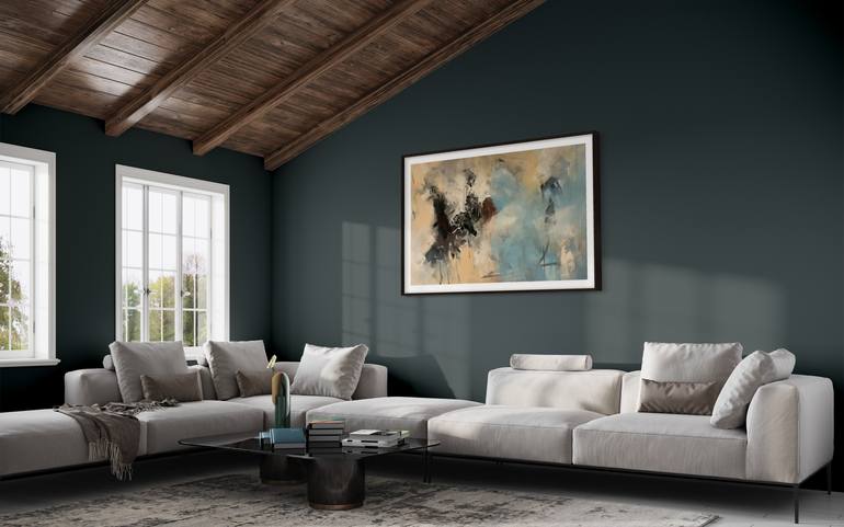 Original Abstract Expressionism Abstract Painting by Rodrigue Semabia