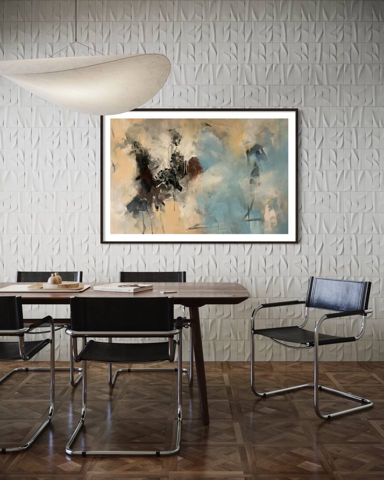 Original Abstract Expressionism Abstract Painting by Rodrigue Semabia