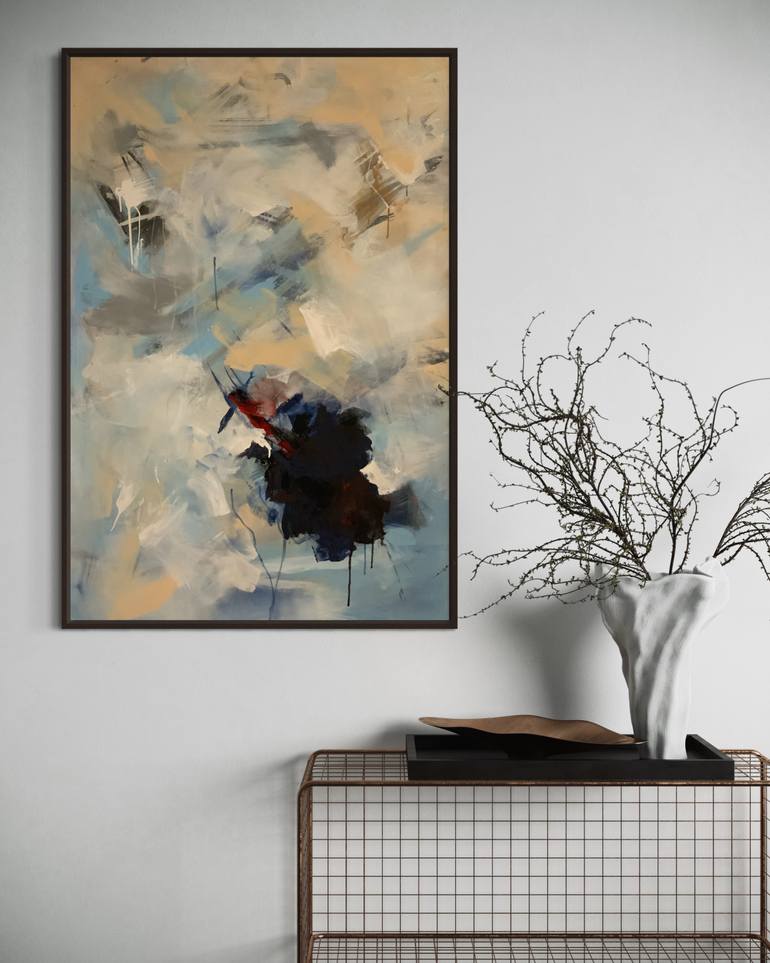 Original Abstract Expressionism Abstract Painting by Rodrigue Semabia
