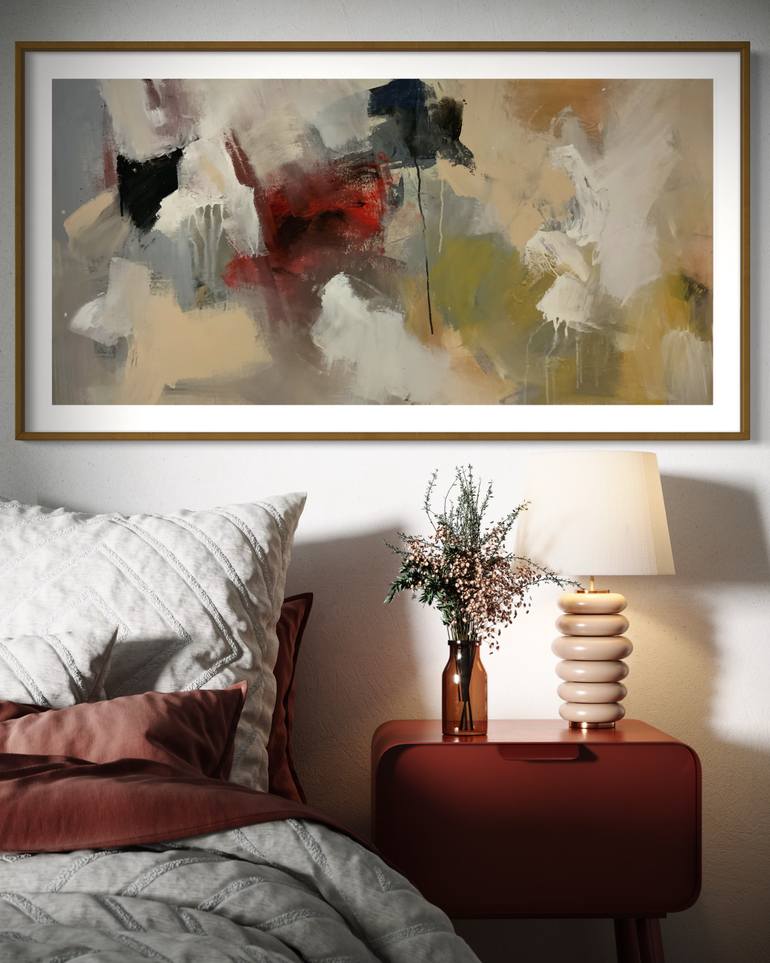 Original Abstract Expressionism Abstract Painting by Rodrigue Semabia