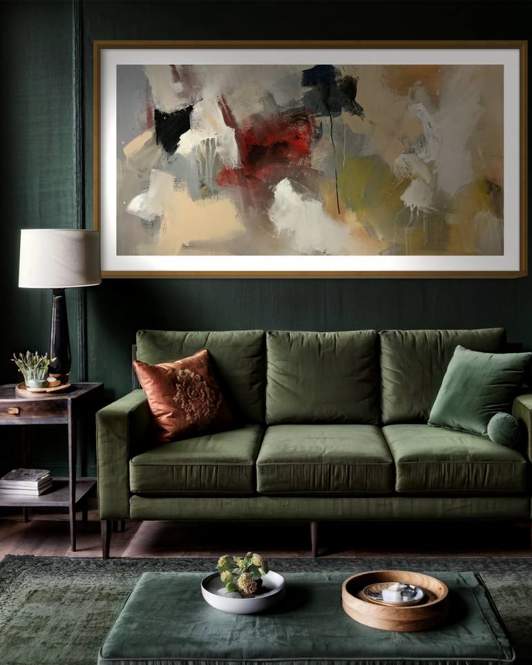 Original Abstract Expressionism Abstract Painting by Rodrigue Semabia