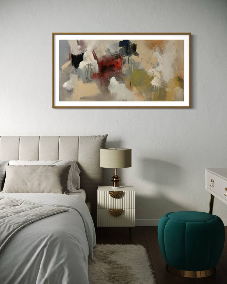 Original Abstract Expressionism Abstract Painting by Rodrigue Semabia