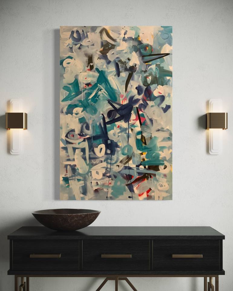 Original Abstract Painting by Rodrigue Semabia