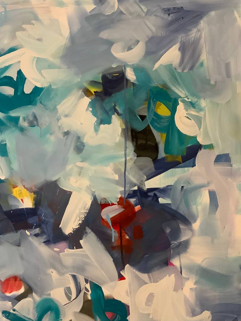 Original Abstract Expressionism Abstract Painting by Rodrigue Semabia